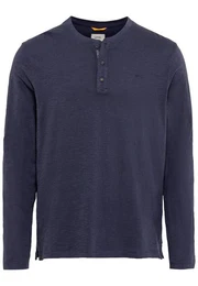 Henleyshirt mit Logostickerei