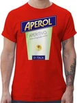 Shirtracer T-Shirt Aperol Aperitivo Kostüm Flaschen Verkleidung Hautfarben/Orange/Rot/Dunkelrot