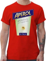 Shirtracer T-Shirt Aperol Aperitivo Kostüm Flaschen Verkleidung Hautfarben/Orange/Rot/Dunkelrot