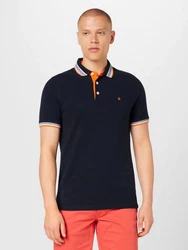 Jack & Jones Poloshirt JJEPAULOS Dunkelblau/Rot