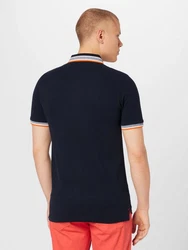 Jack & Jones Poloshirt JJEPAULOS Dunkelblau/Rot
