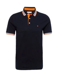 Jack & Jones Poloshirt JJEPAULOS Dunkelblau/Rot