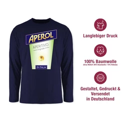 Shirtracer Rundhalsshirt Aperol Aperitivo Kostüm Flaschen Verkleidung Karneval Fasching 