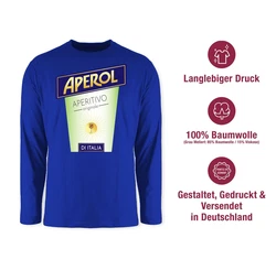 Shirtracer Rundhalsshirt Aperol Aperitivo Kostüm Flaschen Verkleidung Karneval Fasching Hellblau/Hautfarben/Blau/Pastell/Dunkelblau/Gelb