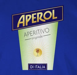 Shirtracer Rundhalsshirt Aperol Aperitivo Kostüm Flaschen Verkleidung Karneval Fasching Hellblau/Hautfarben/Blau/Pastell/Dunkelblau/Gelb
