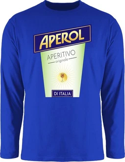 Shirtracer Rundhalsshirt Aperol Aperitivo Kostüm Flaschen Verkleidung Karneval Fasching Hellblau/Hautfarben/Blau/Pastell/Dunkelblau/Gelb
