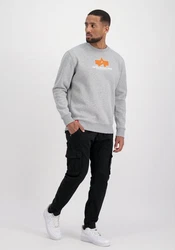 Alpha Industries Sweatshirt Basic Sweater Rubber Grau/Hellgrau