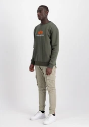 Alpha Industries Sweatshirt Basic Sweater Rubber Dunkelgrün