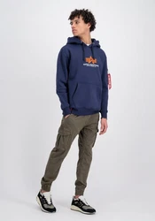 Alpha Industries Hoodie Basic (Rubber) Hellblau/Dunkelblau/Blau