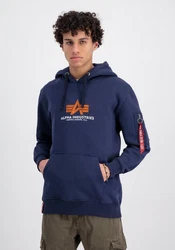 Alpha Industries Hoodie Basic (Rubber) Hellblau/Dunkelblau/Blau