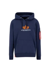 Alpha Industries Hoodie Basic (Rubber) Hellblau/Dunkelblau/Blau
