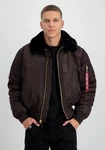 Alpha Industries Bomberjacke B-15 Heritage Dunkelbraun/Khaki/Braun/Dunkelrot