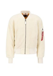 Alpha Industries Bomberjacke MA-1 Teddy Beige/Khaki/Weiß/Creme