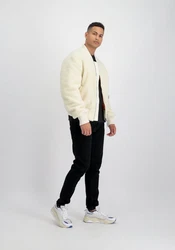 Alpha Industries Bomberjacke MA-1 Teddy Beige/Khaki/Weiß/Creme