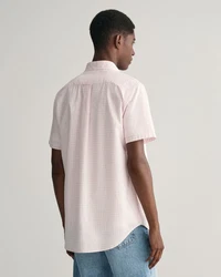 Gant Kurzarmhemd Vichy-Karohemd Button-down-Kragen ros