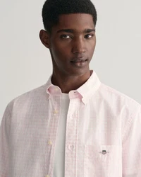 Gant Kurzarmhemd Vichy-Karohemd Button-down-Kragen ros