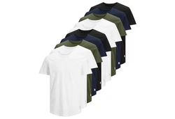 Jack & Jones T-Shirt JJENOA Dunkelgrün/Dunkelblau