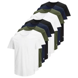 T-Shirt Herren T-Shirt, 10er Pack - JJENOA, kurzarm, (Packung, 10er Pack)
