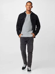 Blend Strickpullover Rundhals Basic Langarm Sweater (4349) Grau (4349)
