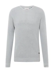 Blend Strickpullover Rundhals Basic Langarm Sweater (4349) Grau (4349)