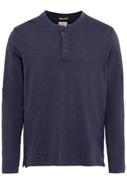 T-Shirt NOS Henley 1/1Arm, Night Blue