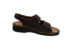 Fischer-Markenschuh Sandalette Dunkelbraun/Braun/Beige