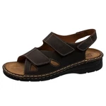 Fischer-Markenschuh Sandalette Dunkelbraun/Braun/Beige