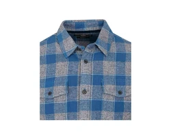 Petrol Industries Shirt Men Long Sleeve Check blau