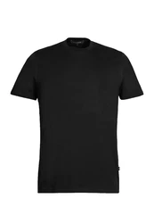 Roy Robson Longshirt Rippkragen Schwarz