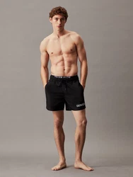 Calvin Klein Swimwear Badeshorts MEDIUM DOUBLE WB Hellblau/Schwarz/Rot/Braun