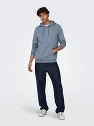 ONLY & SONS Sweatshirt ONSCERES HOODIE SWEAT taubenblau