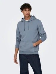 ONLY & SONS Sweatshirt ONSCERES HOODIE SWEAT taubenblau
