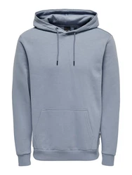 ONLY & SONS Sweatshirt ONSCERES HOODIE SWEAT taubenblau