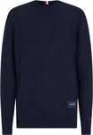 TOMMY HILFIGER Strickpullover SLUB YARN C NK Dunkelblau
