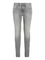 Calvin Klein Jeans SLIM TAPER in 5-Pocket-Form Hellgrau/Grau