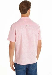 Tommy Jeans Kurzarmhemd TJM LINEN BLEND CAMP SHIRT Rosa