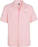 Tommy Jeans Kurzarmhemd TJM LINEN BLEND CAMP SHIRT Rosa