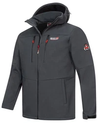 Geographical Norway Softshelljacke Herrenspring Jacke Windbreaker Regen Dunkelgrau/Grau/Hellgrau/Dunkelblau