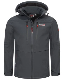 Geographical Norway Softshelljacke Herrenspring Jacke Windbreaker Regen Dunkelgrau/Grau/Hellgrau/Dunkelblau