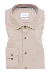 Eterna Hemd Beige/Braun/Lila