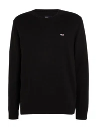 Rundhalspullover TJM SLIM ESSENTIAL LIGHT SWEATER mit Flag-Patch
