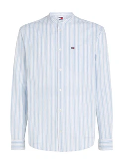 Tommy Jeans Langarmhemd TJM MAO STRIPE LINEN BLEND SHIRT