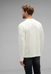 STREET ONE MEN Langarmshirt mit Knopfleiste Grau/Khaki/Hellgrün/Weiß