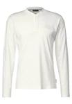 STREET ONE MEN Langarmshirt mit Knopfleiste Grau/Khaki/Hellgrün/Weiß