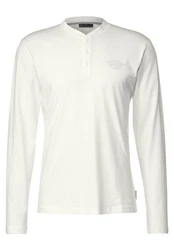 STREET ONE MEN Langarmshirt mit Knopfleiste Grau/Khaki/Hellgrün/Weiß
