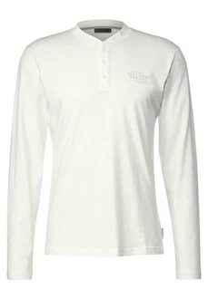STREET ONE MEN Langarmshirt mit Knopfleiste