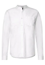 STREET ONE MEN Langarmhemd mit Stehkragen Weiß/Creme