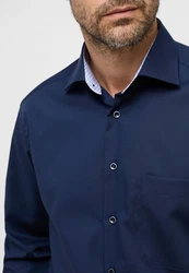 Eterna Hemd Dunkelblau/Hellblau/Blau