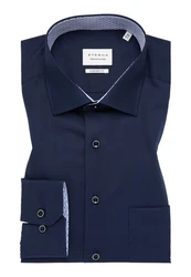 Eterna Hemd Dunkelblau/Hellblau/Blau