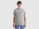 United Colors of Benetton T-Shirt mit Aufdruck Grau/Hellgrau/Grün/Khaki